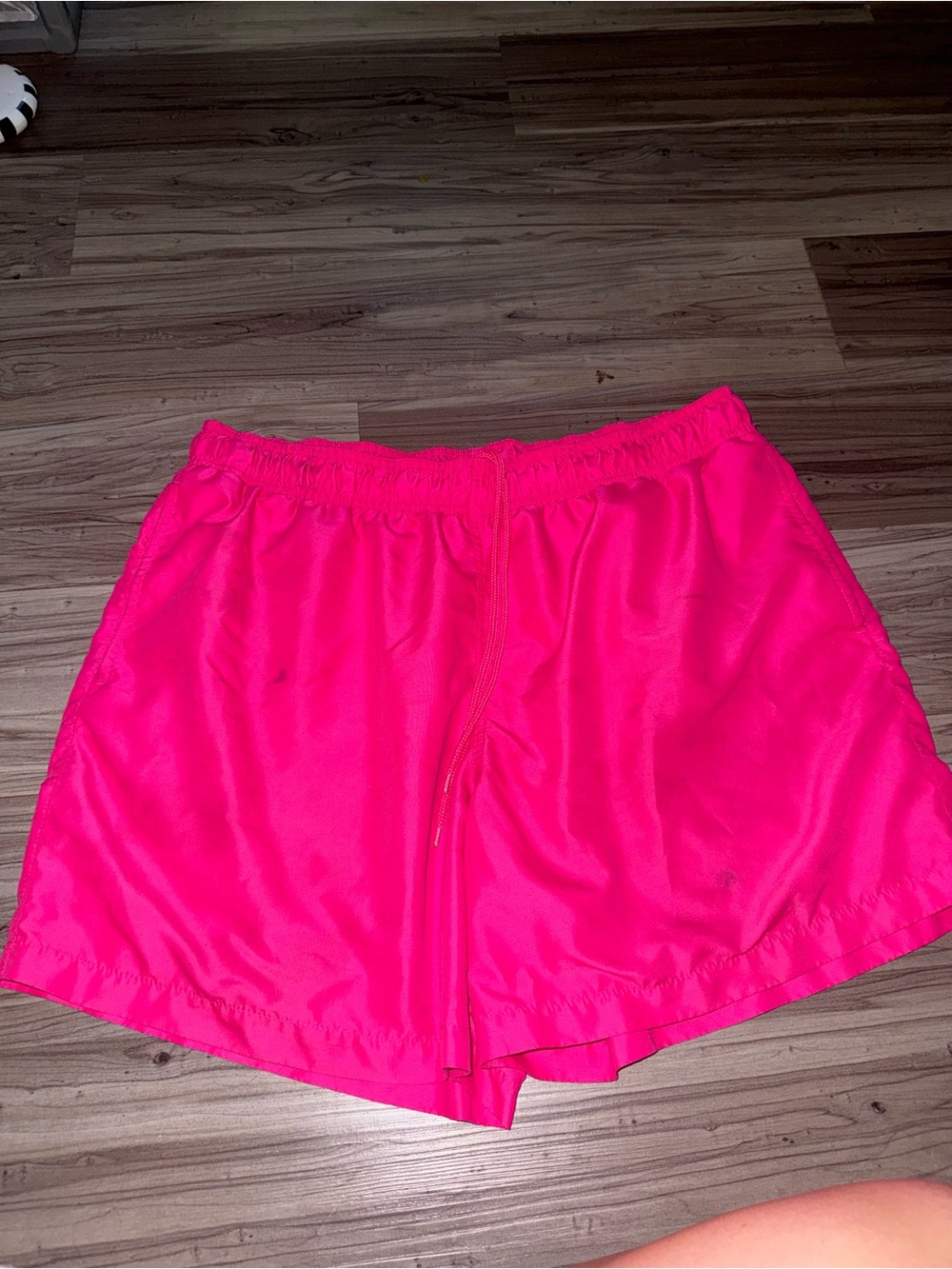 Men's Neon Pink Athletic Shorts with Elastic Waist